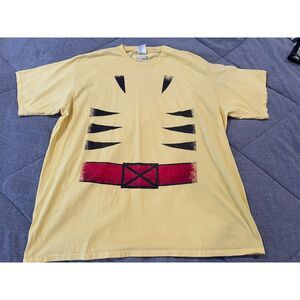 Marvel X-Men Wolverine Shirt XXL Costume 2XL Superhero‎ Yellow